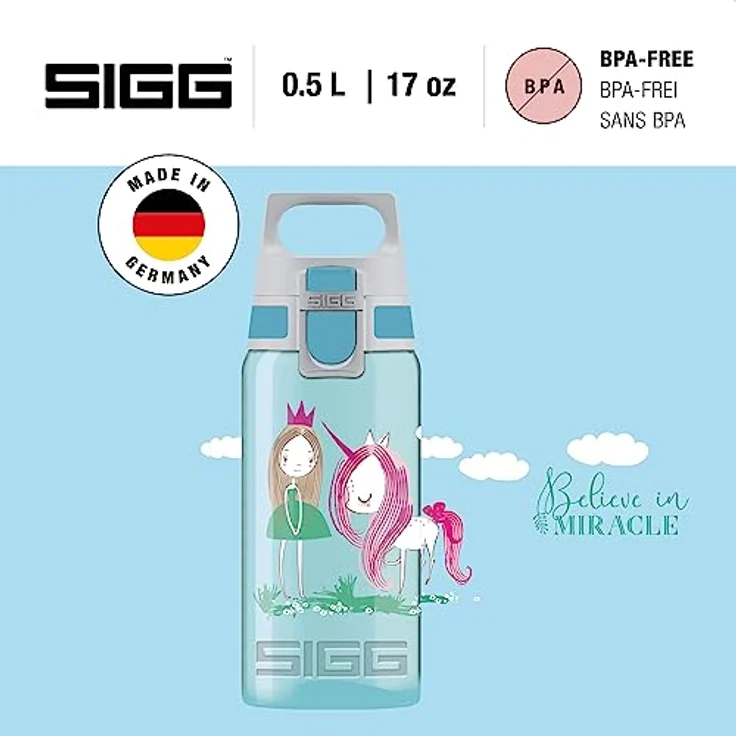 SIGG Trinkflasche VIVA ONE Believe in Miracles 0,5L, hellblau – Bild 2