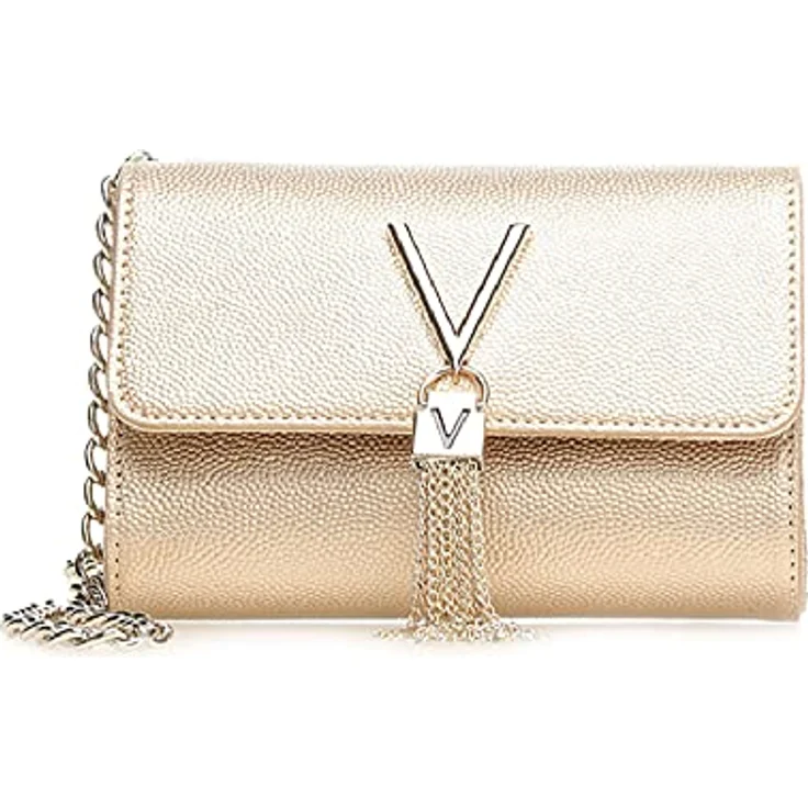 VALENTINO BAGS Umhängetasche DIVINA, Damen Handtasche mit Schnappverschluss, Lederimitat, Kettentasche - Schwarz – Bild 8