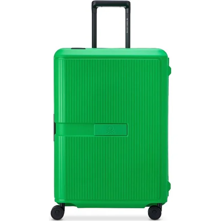 Delsey Paris x United Colors of Benetton Color Block Hardside Trolley, 67 cm, 4 Rollen, grün, 100% ABS
