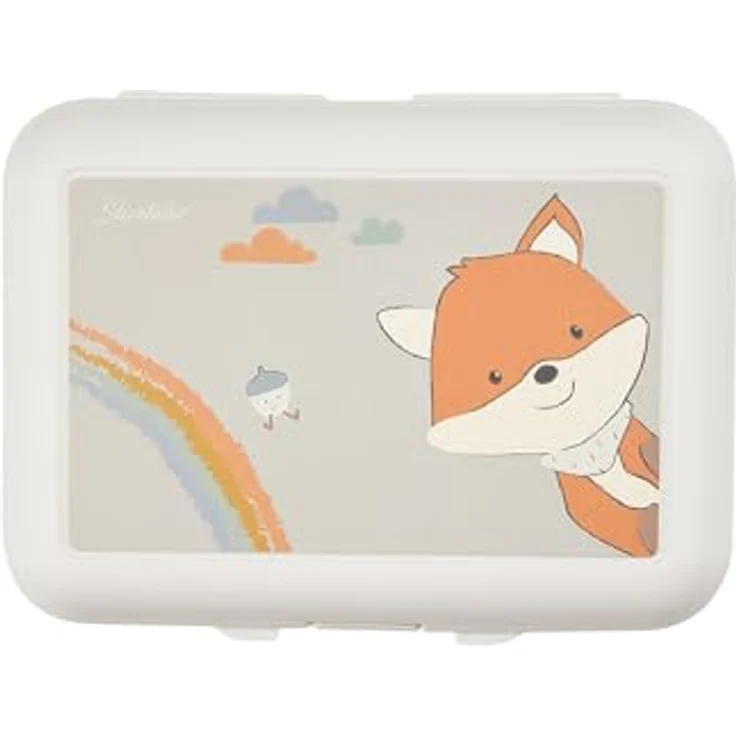 Sterntaler Brotdose Fuchs Filou, praktische Lunchbox mit herausnehmbarem Innenfach, lichtgrau – Bild 5