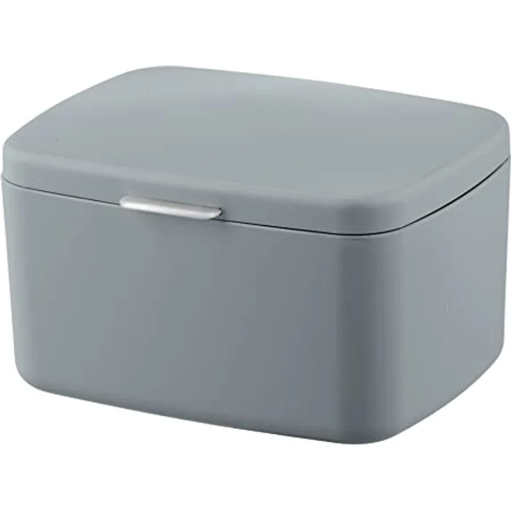 WENKO Badbox Barcelona, universell einsetzbare Box mit Deckel zur Aufbewahrung von Utensilien in Bad, Küche & Haushalt, aus bruchsicherem Spezialkunststoff, BPA-frei, 19,5 x 11 x 16 cm, Grau – Bild 3