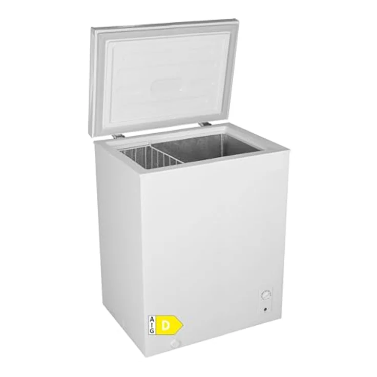 PKM Gefriertruhe 137 L, Tiefkühltruhe mit Inverter Kompressor und integriertem Drahtkorb, Weiß – Bild 1