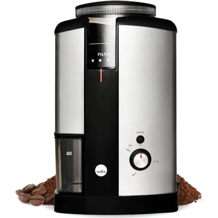 Wilfa Svart Nymalt, Kaffeemühle, Schwarz, Silber