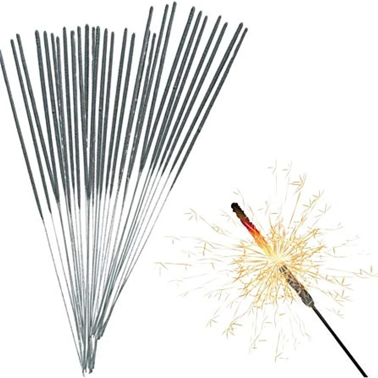 happy sparks® 200x Wunderkerzen 17 cm - Sternspritzer & Geburtstagskerzen für Partys & Hochzeit & Geburtstag - Silvester für Jugendlichen & Kinder – Bild 1