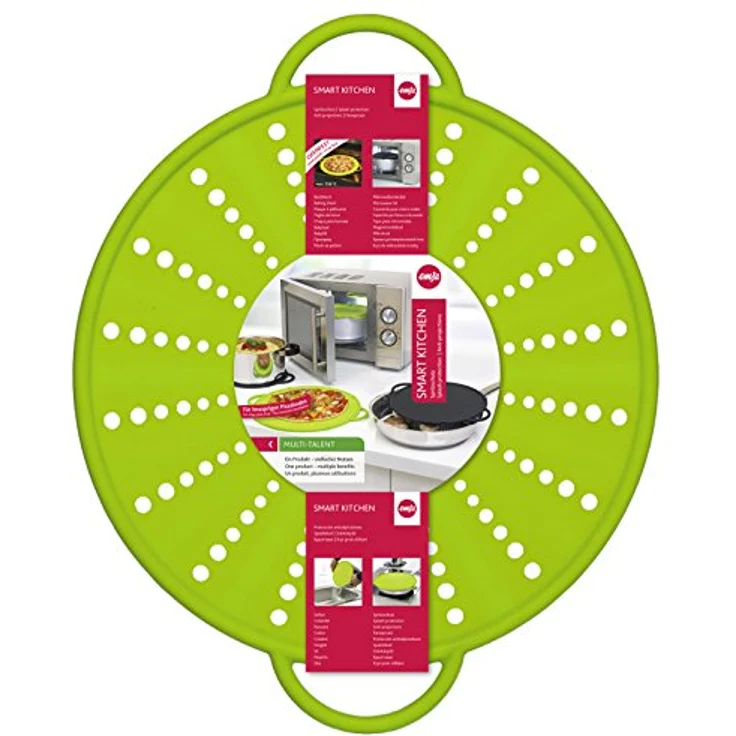 Emsa 514557 Spritzschutz, Ø 26 cm, Silikon, Grün, Smart Kitchen – Bild 3