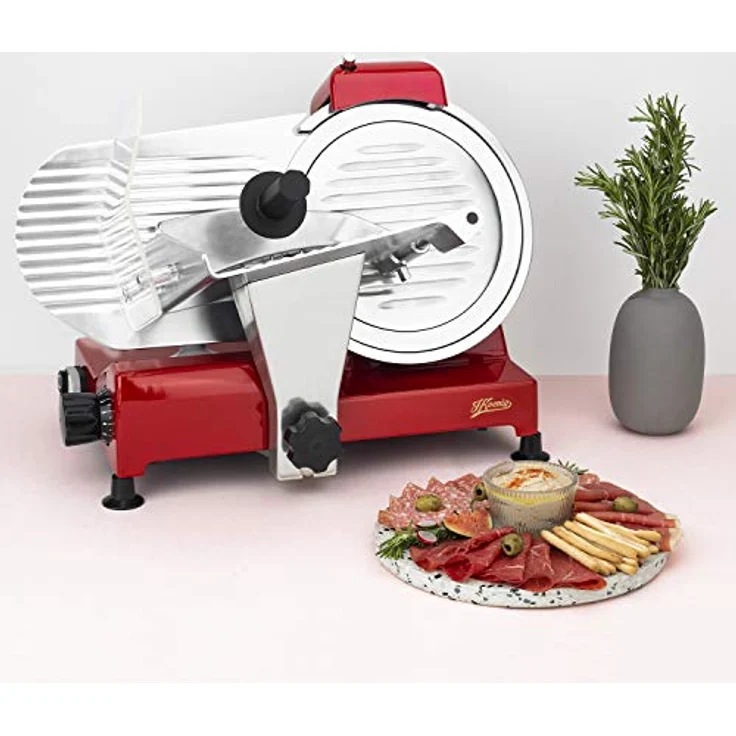 H.Koenig MSX254 professioneller Allesschneider für Schinken und Fleisch - elektrische Schneidemaschine Käse und Brot - Schnittdicke 0 - 12 mm - Schneideblatt 250 mm - Edelstahl – Bild 5
