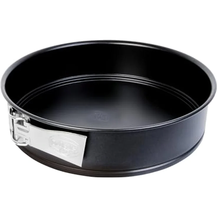 Dr. Oetker Springform Ø 26 cm, Backform mit Flachboden, runde Kuchenform aus Stahl mit Antihaftbeschichtung (Farbe: schwarz), Menge: 1 Stück – Bild 2