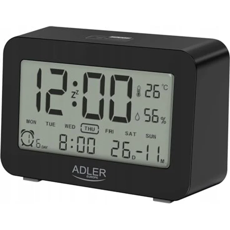 Adlereurope ADLER ad 1196b, Wecker in Schwarz mit hochwertigem Material, robust und langlebig – Bild 5