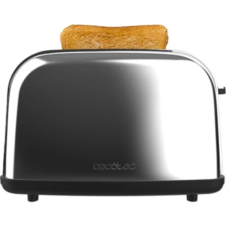 Cecotec Toastin' time 850 Inox Lite, Doppelter Kurzschlitztoaster für 2 Scheiben, 850 W, Edelstahl mit 7 Bräunungsstufen und automatischem Pop-up-Mechanismus – Bild 2