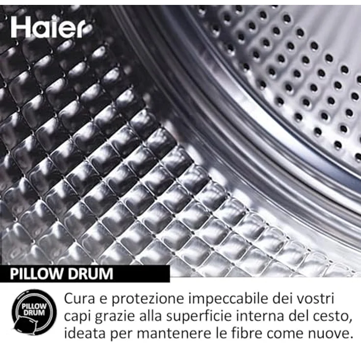 Haier HWD80-B14979 Waschtrockner Freistehend Frontlader, 5 kg Kapazität, 1400 RPM, Energieeffizienzklasse A, Weiß – Bild 7