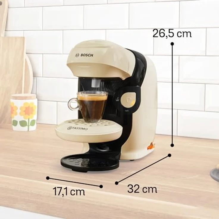 Bosch TAS117E Tassimo-Kapselmaschine, Getränkevielfalt, INTELLIBREW-Technologie, kompakt, erhältlich in vielen attraktiven Farben – Bild 3