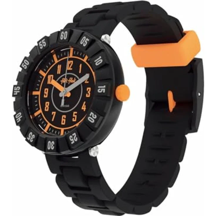 Flik Flak Jungen Analog Quarz Uhr mit Kunststoff Armband FCSP093, schwarzes Gehäuse und Wasserdichtigkeit 3 Bar – Bild 1