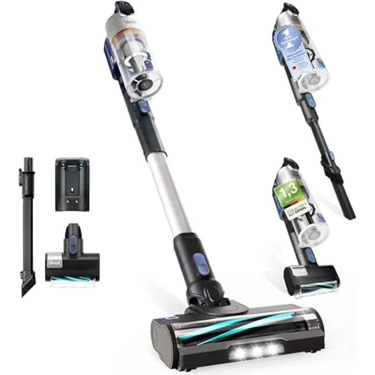 Levoit LVAC-300 Akku Staubsauger mit Mini-Motorbürste für Tierhaare, 99,99% HEPA-Effizienz, Selbstladend, Anti-Tangle, 60 Min Laufzeit, Kabellos für Haustiere, Auto, Teppiche, Hartböden – Bild 1