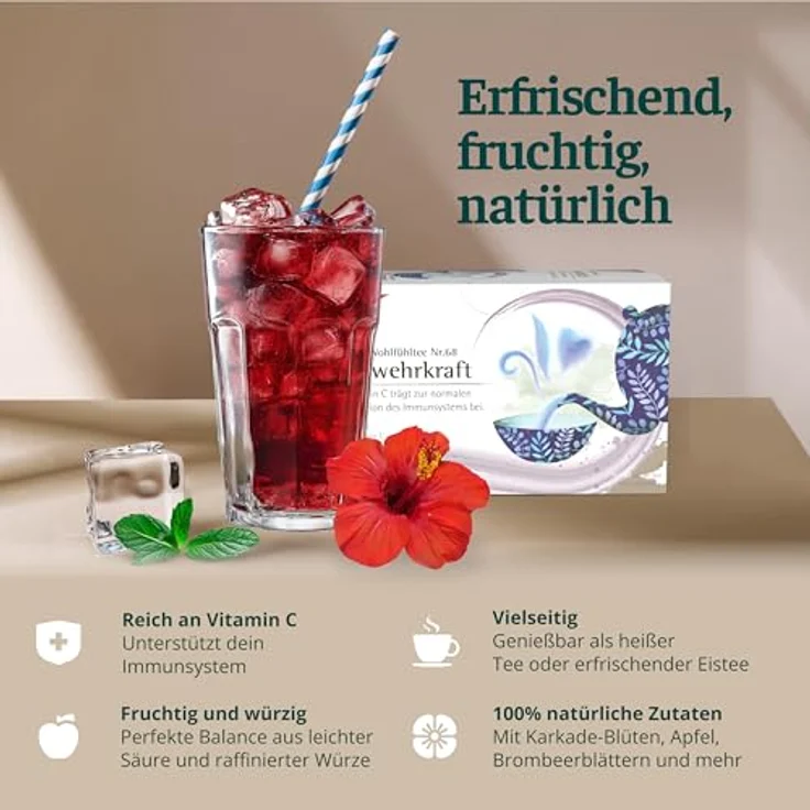 H&S Abwehrkraft, Tee mit Vitamin C zur Unterstützung des Immunsystems, 20 Filterbeutel à 1,8 g – Bild 2