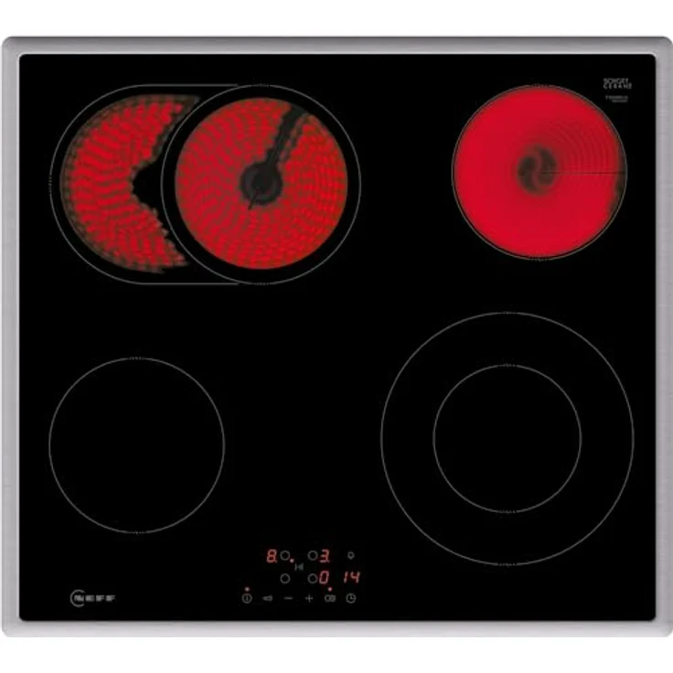 Neff, T16SBN1L0, Autarkes Elektro-Kochfeld mit TouchControl Bedienung, N50, Breite 60 cm, Schwarz mit Rahmen aufliegend, Made in Germany – Bild 1