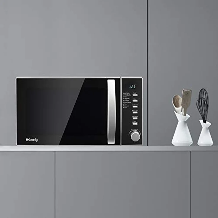 H.Koenig VIO2 Mikrowelle, Standgerät, 20 Liter Garraum, 700 Watt, schwarz – Bild 6