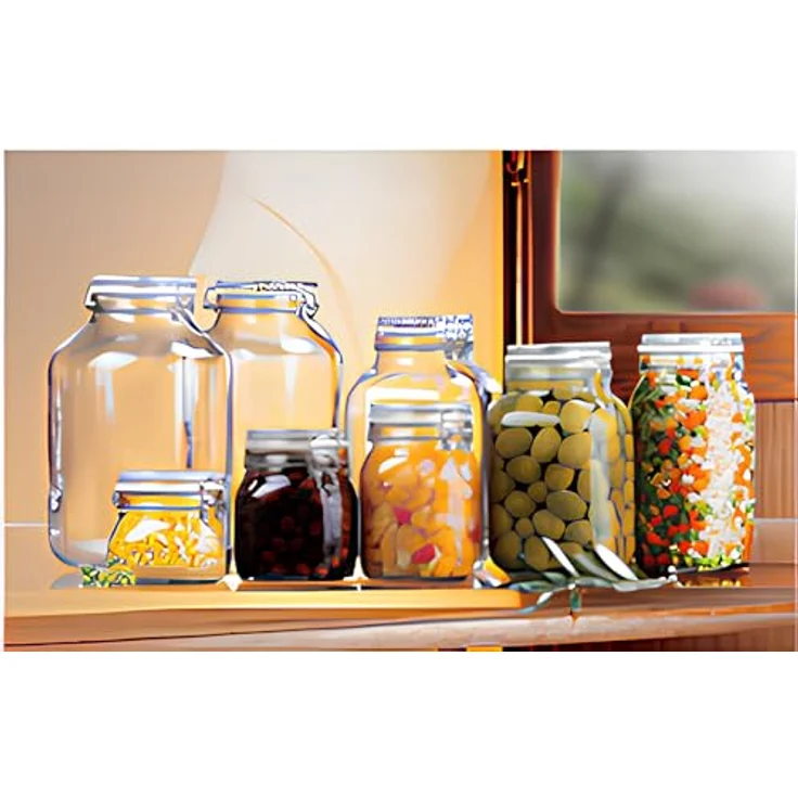 axentia Rocco Bormioli 292075 Fido Behälter Hermetischer Topf 1115 ml, Glas 1St, Transparent – Bild 4