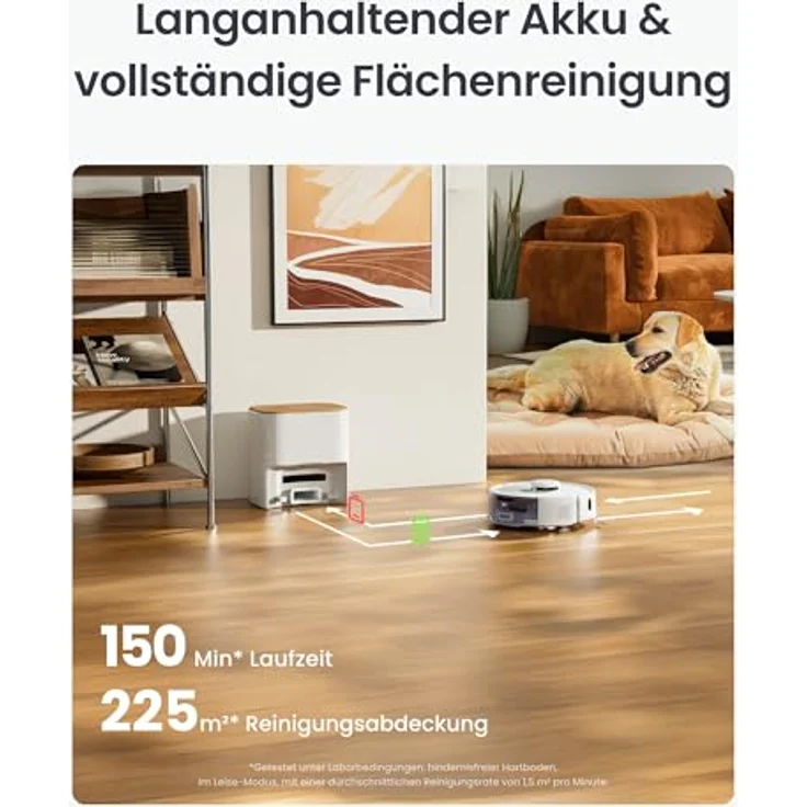 SwitchBot K11+ Saugerroboter mit Mopp, 6000Pa Saugkraft, Selbstentleerung, 90 Tage Staubauffang, LDS Smarte Kartierung, 3,6" Design, kompatibel mit Apple Home, Alexa, Google Home und Matter – Bild 2