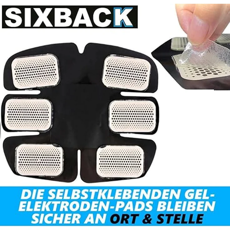 MAVURA SIXBACK Sixpack EMS Trainer Bauchmuskeltrainer Elektro, 6 Trainingsprogramme, schwarz – Bild 5