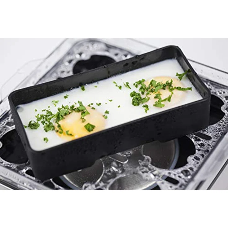 CASO E9 - Design Eierkocher für 8 Eier mit elektronischer Regelung, kein Trockenkochen, Edelstahldesign, inkl. Messbecher mit Eierpicker – Bild 6