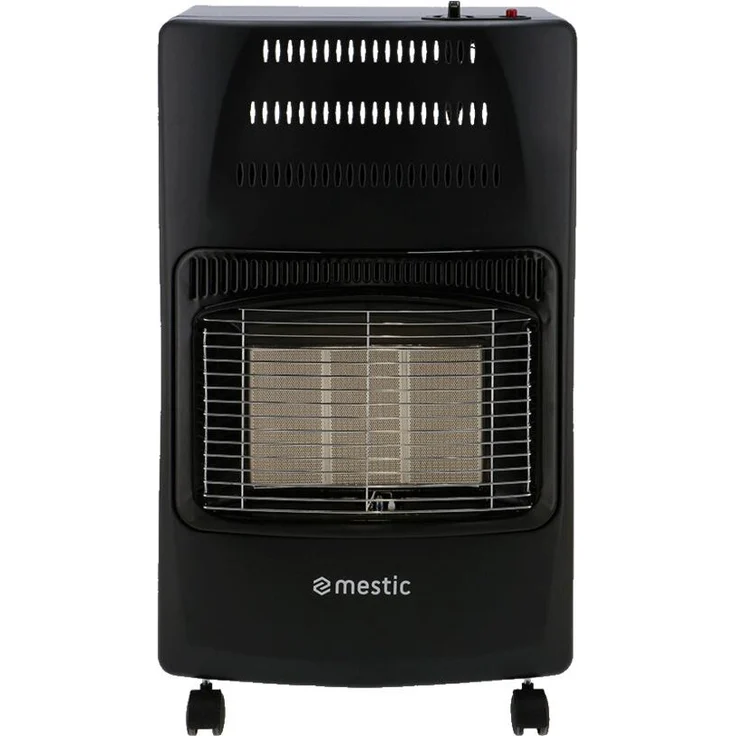 Mestic MRK-100K, Mobile Infrarot-Gasheizung mit piezoelektrischer Zündung, schwarz, 3 Heizstufen bis 4,2 kW, Sicherheitsfunktionen