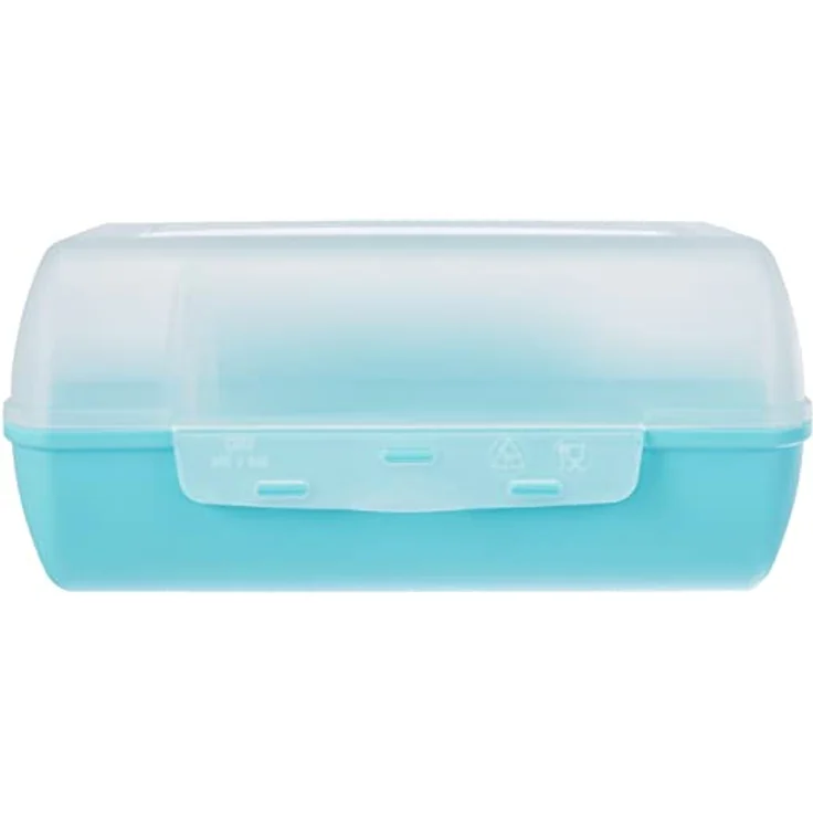 Emsa 514482 Brotdose für Kinder, Herausnehmbare Trennwand, Monstermotiv, Mint, Variabolo Monster – Bild 5