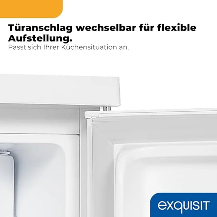 Exquisit KS516-4-H-010D Kühlschrank, freistehend, weiß, LED, Breite 56 cm, Energieklasse D – Bild 9