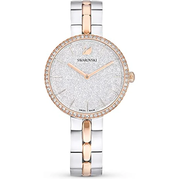 Swarovski Cosmopolitan Uhr, Damenuhr mit Silberfarbenem Zifferblatt, Swarovski Kristallen und Edelstahlarmband – Bild 1