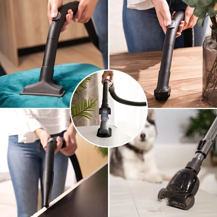 Cecotec CONGA ROCKSTAR MULTICYCLONIC XL ANIMAL PLUS, beutelloser Multizyklon-Staubsauger mit 800W, Schwarz/Blau, für Tierhaare, 4L Staubbehälter, inkl. Mopp-Zubehör – Bild 8
