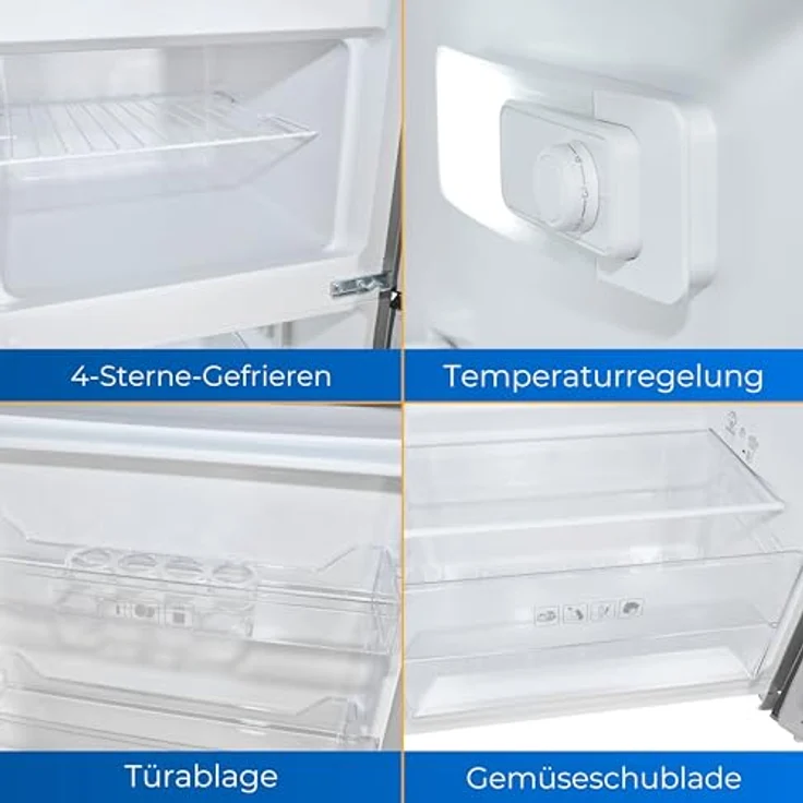 Exquisit Kühl-Gefrierkombination KGC5270-45-040E inoxlook | Nutzinhalt: 206 L | 4-Sterne-Gefrieren | Türanschlag wechselbar | Standgerät – Bild 3