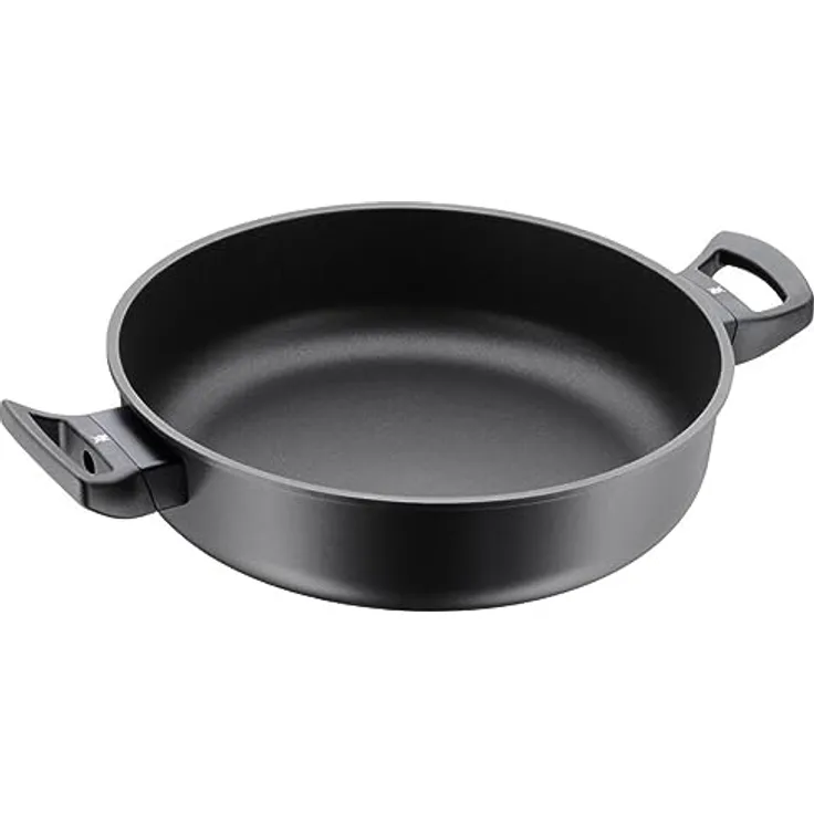 WMF PermaDur Excellent Schmorpfanne 28cm Induktion, hoher Rand, Aluminium beschichtet, Kunststoffgriff mit Flammschutz, Schwarz