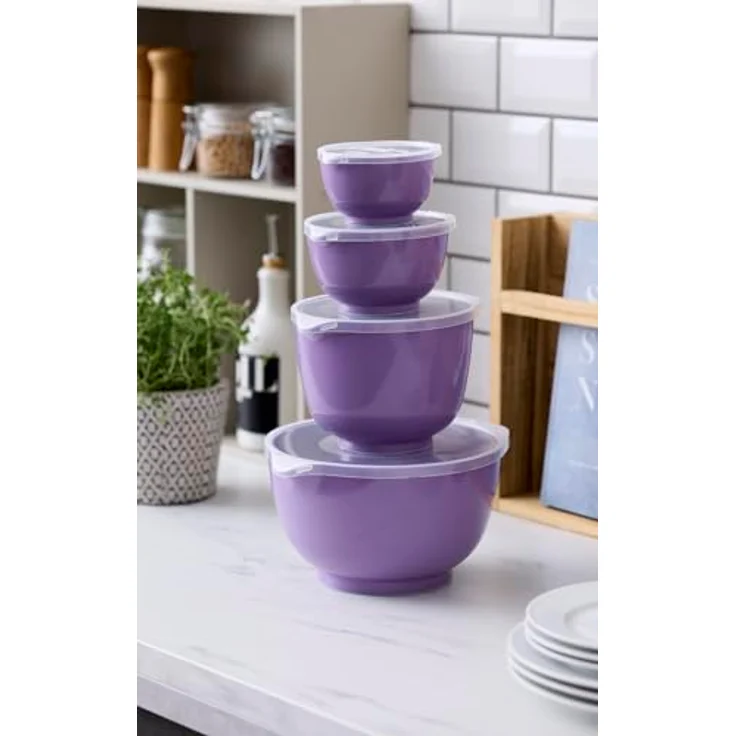 Rosti Margrethe Schüssel Set, 8-teilig mit 4 Rührschüsseln und 4 Deckel, Lavender – Bild 2