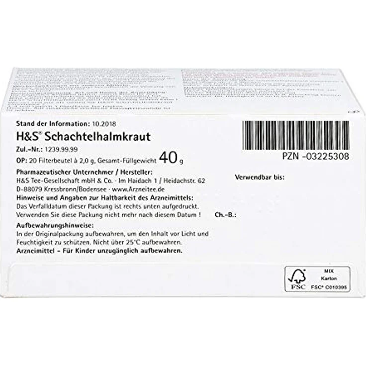 H&S Schachtelhalmkraut Filterbeutel, Arzneikräutertee, leicht bitter, 20x2 g – Bild 6