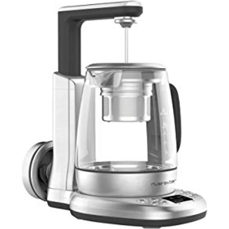 Riviera & Bar Cha Dao Expert Teekessel mit einstellbarer Temperatur, Hartglas und Edelstahl, 1,5 l, leiser Modus, optimaler Tee-Aufguss – Bild 2