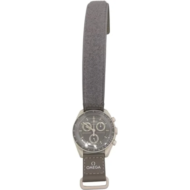 Swatch Chronograph Swatch Omega Moonswatch Mission on Earth Desert SO33T103, Bioceramic Gehäuse, taupefarbenes VELCRO®-Armband, sandfarbenes Zifferblatt – Bild 6