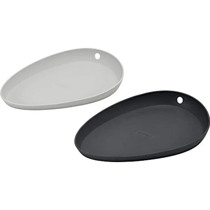Lurch 70268 Kochlöffelablage 2er Set aus 100% BPA-freiem Premium-Platin-Silikon flint/-iron grey – Bild 1