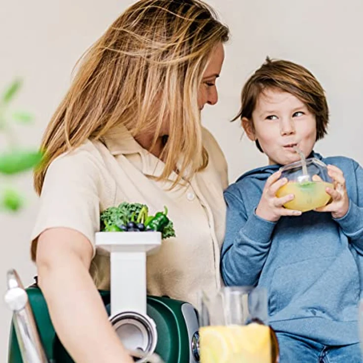 ANKARSRUM Go-Green Package Zubehör Set, kompatibel mit Assistent N24-N30, inkl. Gemüseschneider, Mixbehälter aus Tritan, Zitruspresse – Bild 4