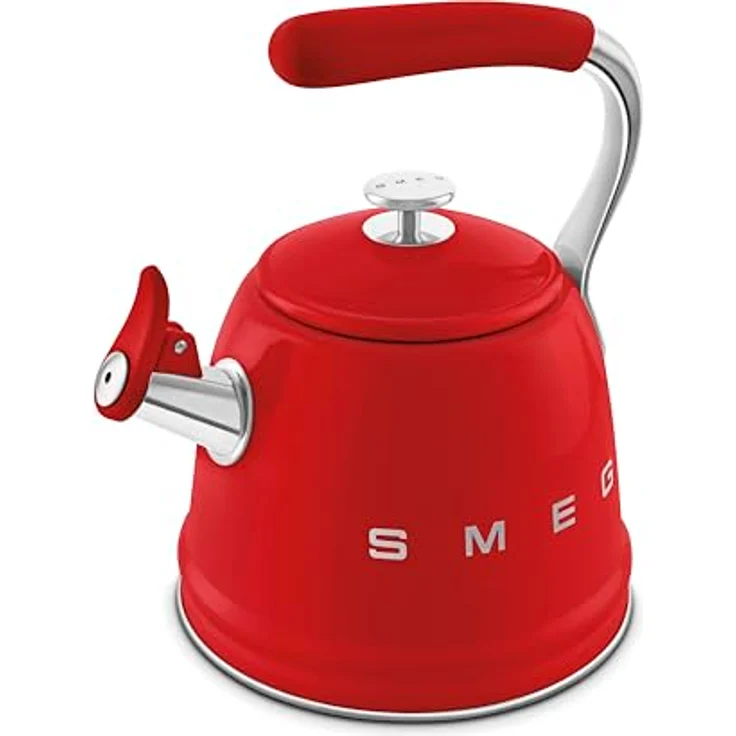 Smeg WKF01RD Wasserkocher, 2,3 l im 50er-Jahre-Design, rot/silber, Edelstahl, für alle Herdarten geeignet – Bild 5