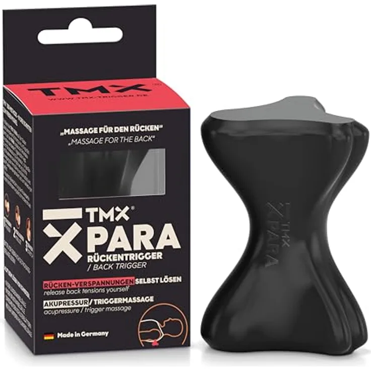 TMX® PARA – Rückentrigger | Doppel-Trigger zur Eigenbehandlung von Verspannungen am Rücken | Akupressur gegen Schmerzen an Brustwirbelsäule und Lendenwirbelsäule | Made in Germany