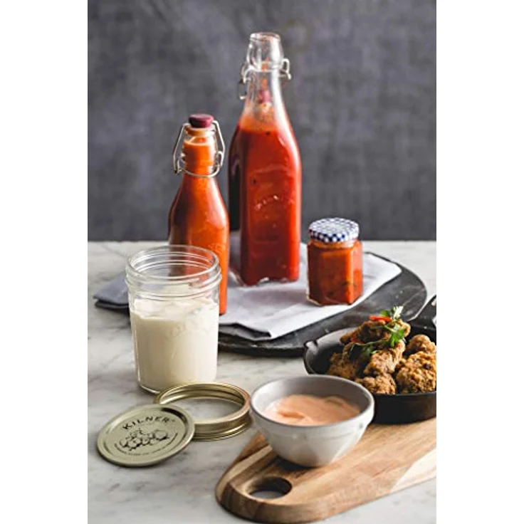 Kilner Vintage Flasche mit Bügelverschluss, glas, durchsichtig, quadratisch, 550 ml – Bild 5