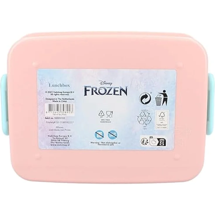 Disney Die Eiskönigin Frozen Lunchbox, vielseitige Brotdose für Schulpausen, 5 cm hoch, 16 cm breit, 13 cm tief, ab 3 Jahren – Bild 3