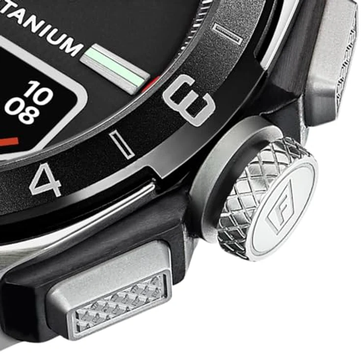 Festina F23000/D Connected D, Herren Hybrid Uhr mit schwarzem Zifferblatt, silbernem Titan-Gehäuse und orangefarbenem Silikonband, wasserdicht bis 3 bar – Bild 4