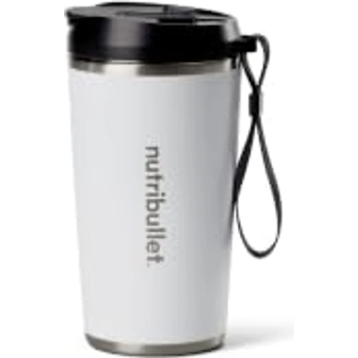NutriBullet FLIP Tragbarer Smoothie Maker mit isoliertem Edelstahlbecher, 11.1-V-Motor, Farbe: Weiß – Bild 6