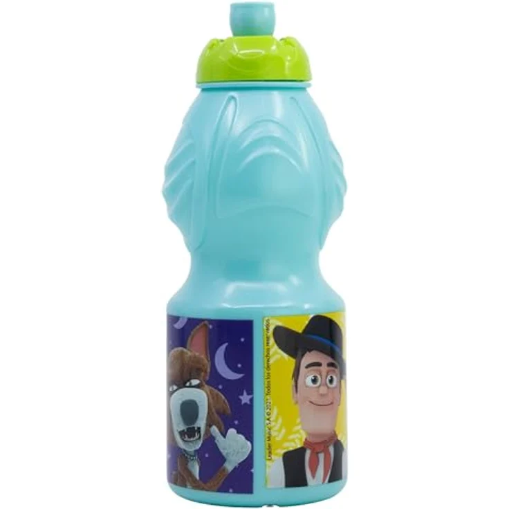 Storline Trinkflasche La Granja de Zenón, Kindertrinkflasche 400 ml mit Tropfschutzdeckel und Anti-Rutsch-Band – Bild 2