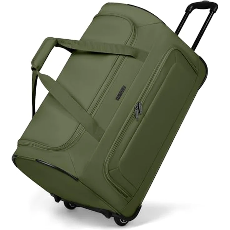 Redolz Duffle Essentials 2 Rollen Reisetasche, 37 cm, Grün, 80 l, arretierbarer Griff und robuste Polyesterbauweise – Bild 1