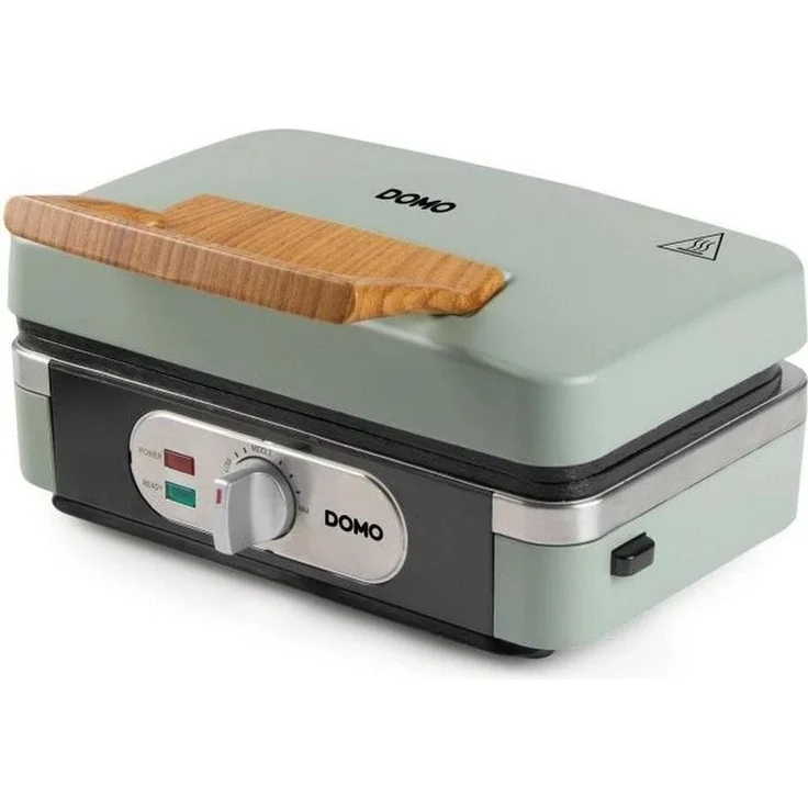 Domo DO9276C, Waffeleisen mit abnehmbaren Croque-, Waffel- und Grillplatten, PFAS-freier keramischer Antihaftbeschichtung, Grün