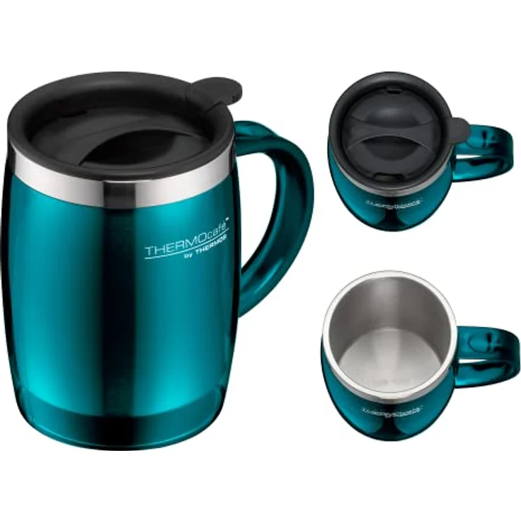 ThermoCafé by THERMOS Desktop Mug Bürotasse, Kunststoff, Türkies, 0,35 Liter – Bild 3