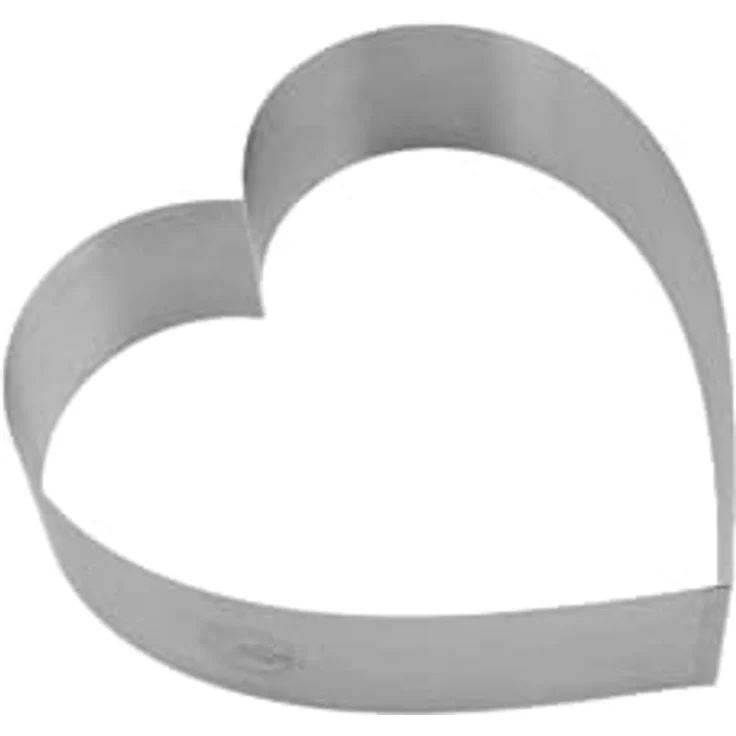 Sallys Backform Herz 28 x 8 cm, Antihaft Herzform aus rostfreiem Edelstahl, für Herzkuchen, Silber – Bild 3