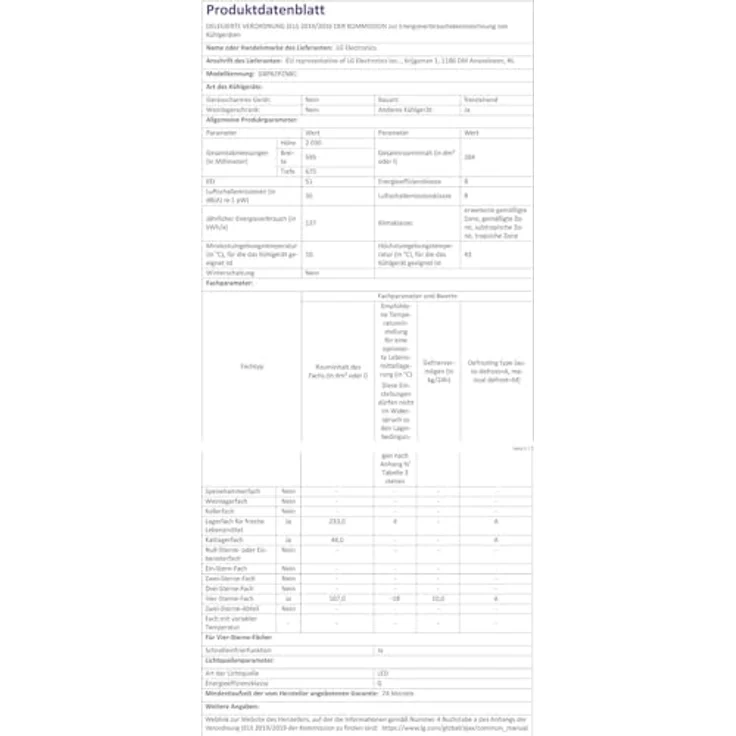 LG GBP62PZNBC Kühl-Gefrierkombination, freistehend, edelstahl, Energieklasse B – Bild 10