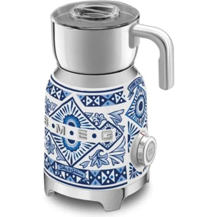 Smeg Milchaufschäumer MFF01DGBEU Dolce&Gabana, elegantes Design, blauer Farbton – Bild 3